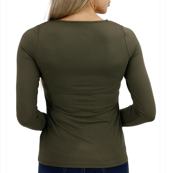 Ever Soft Square Neck Top - Olive- NWT - Picture 6 of 8